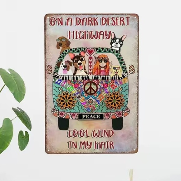 Dark Desert Highway Tin Sign 12”x 8” - Picture 2 of 3